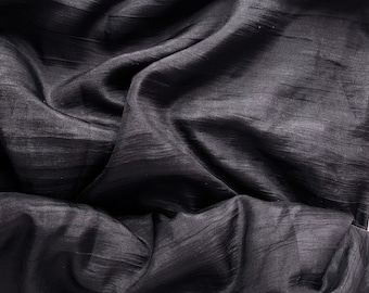 Pure Black Mulberry Silk Fabric – 30g Ultra-Light weight Silk – Luxurious  | Scarves & Luxury Crafting