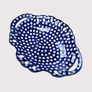 Plato de servir de cerámica Bunzlau Boleslawiec, fuente, cuenco, tabla para servir fruta y comida