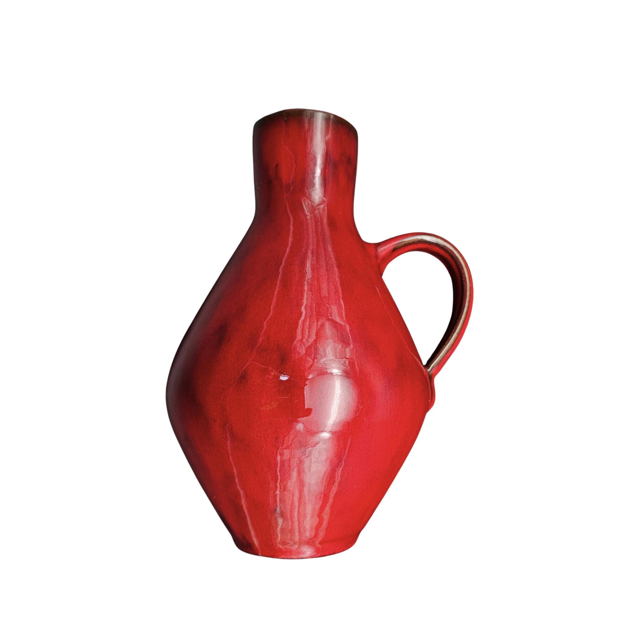 Vase, Ceramic, Elly & Wilhelm Kuch, Glossy Red, 1960s/70s Design
