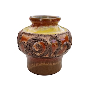 Strehla Ceramic Vase Vintage Fat Lava