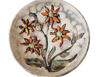 1960s Wall Plate Ruscha Art Ceramic Picture Fat Lava 717-1 - Etsy