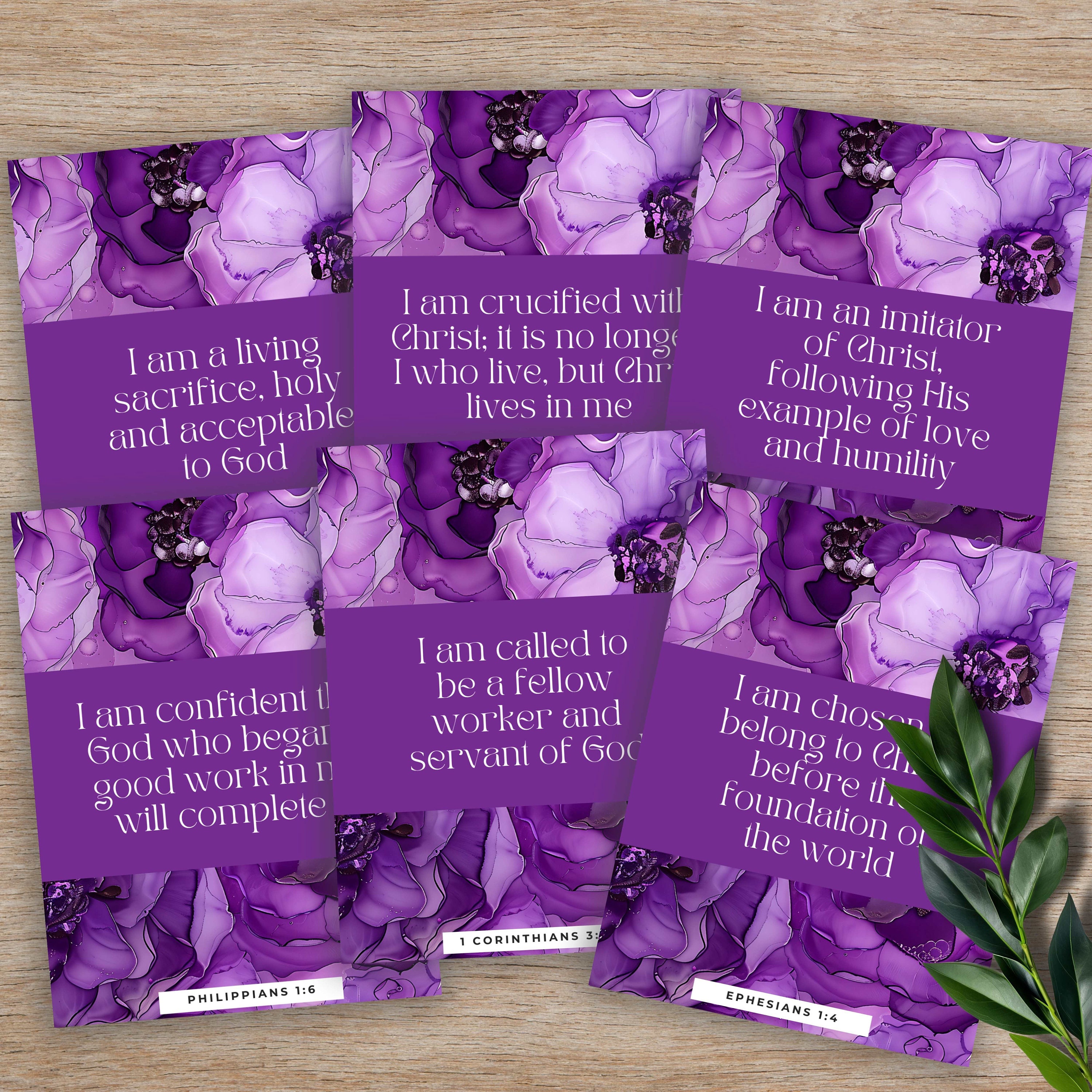 30 Mini Scripture Cards Printable Affirmation Bible Memory Verse Cards ...
