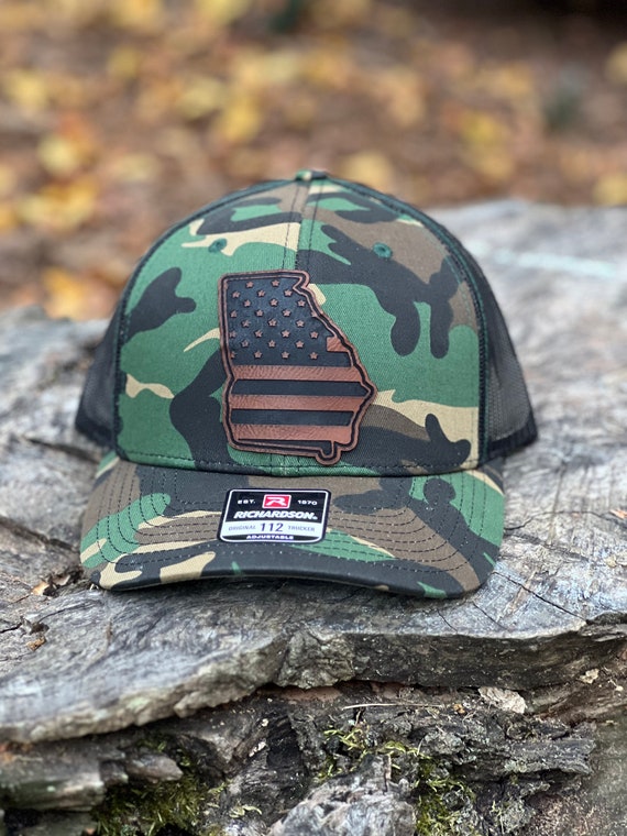 Georgia Hat Richardson 112 Leather Patch Hat With Georgia State