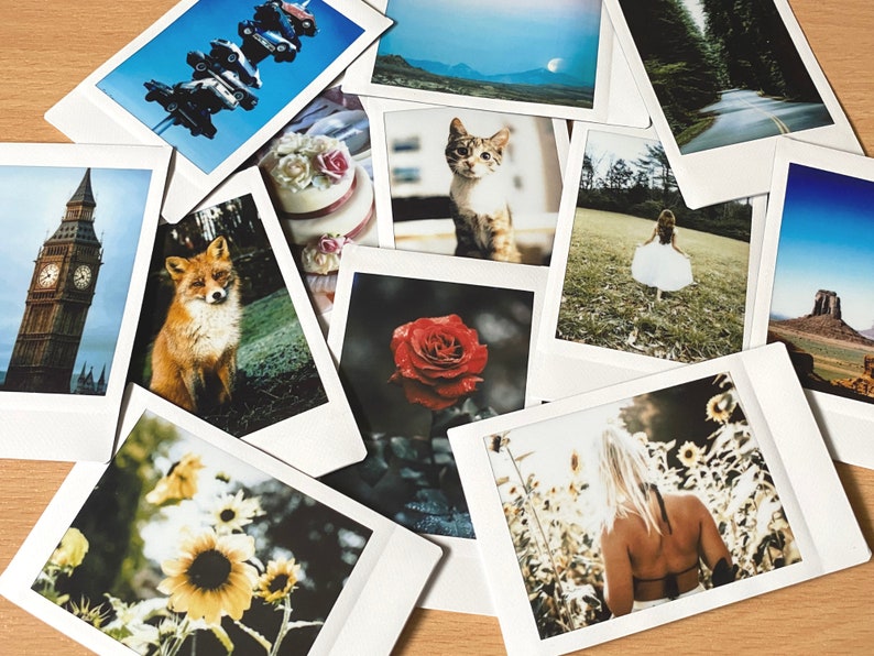 Custom Instax Mini Prints | Retro Your Camera Roll | Personalised Instant Film White Border Photographs | Classic White Instax Mini Film 