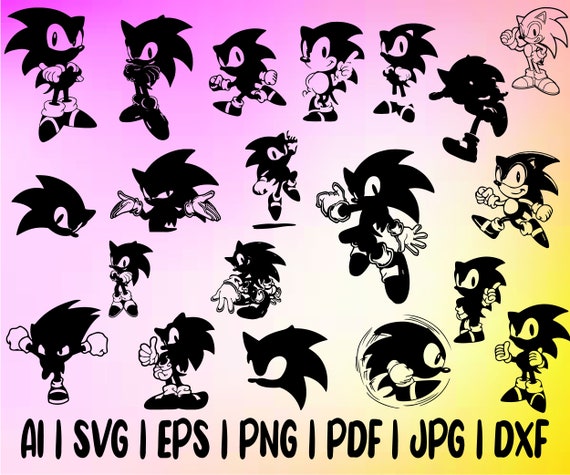 Sonic Svg Bundle /sonic Characters Svg /sonic the (Instant Download) 