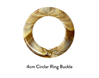 4cm, Beige Marble look Circular Ring Buckle, Coat, Belt , Dress, Craft, Accessories, One Each