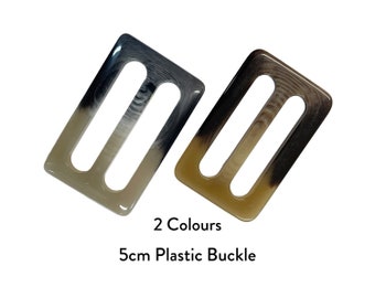 Imitation Horn Plastic Buckles, Shiny Finish, 5cm Coat Belt Accessories