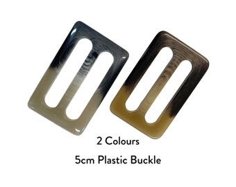 5cm Imitation Horn Buckles Great Quality Resin Shiny Finish Resin Buckles for Coat, Belt , Dress, Craft, Accessories, One Each