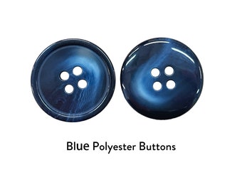 Botones de cuerno de imitación brillantes azules de 18L a 44L o abrigo de punto, chaqueta, vestido, camisa, hombre, mujer, niño, DIY para muñecas, accesorio artesanal