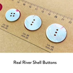 Set 12, 2 type/3 size of Shell buttons, Mother of Pearl, Natural shiny finish, unique patterns, eco-friedly, Sewing Craft Art DIY Scrapbook