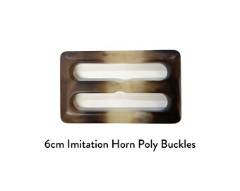 6cm Inside Brown buckles Plastic Satin Finish Imitation Horn Buckles for Coat Belt Blazer Dress Craft and Accessories