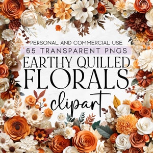 65 Autumn Flower Bouquet Clipart, Autumn Flowers Clipart, Autumn Wedding Png, Commercial Use Clipart, PNG Clipart, Burgundy Flowers Clipart