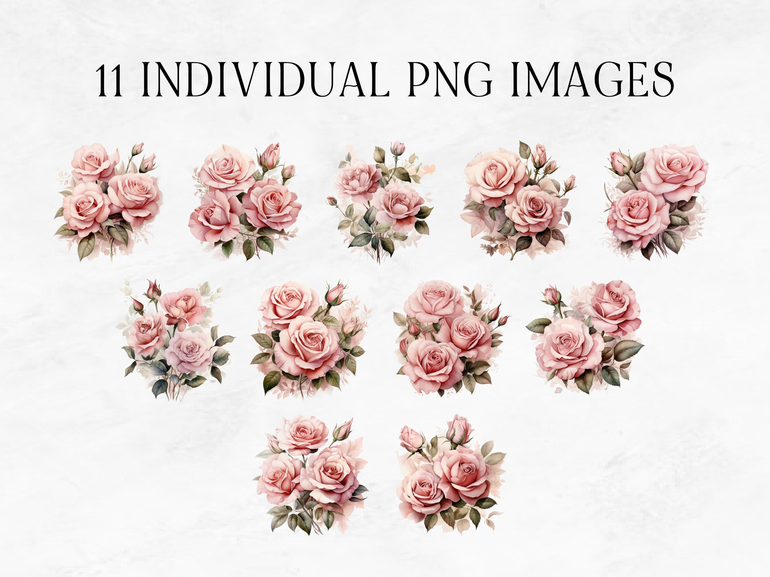 Pink Roses Clips Rt 11 Light Pink Roses Clipart, Commercial Use Clipart, Transparent PNG ...