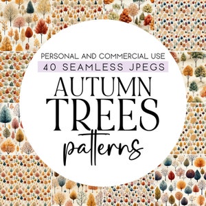 40 Autumn Digital Papers, Autumn Digital Paper Pack, Autumn Watercolor Digital Paper, Fall Printable Paper Pack Commercial Use Digital Paper