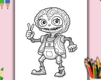 Brainrot Coloring Pages, Printable Kids Activity Sheets, Art Prints of Funny Brainrot Memes, Fun Cartoon Classroom Time, Cute Animal Pages.