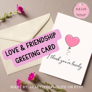 Biglietto d'amore stampabile per tutte le occasioni: simpatico biglietto d'auguri digitale per amanti, amici, genitori - Download immediato - Regalo di biglietti d'amore per amici