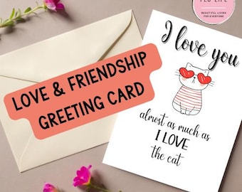Valentijnskaart voor volwassenen om te printen, romantische liefdeskaart, schattige jubileumkaart voor hem of haar, digitale liefdeskaart om te downloaden, Liefde voor altijd samen
