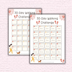 Transform Challenge Beginner Workout, Shape Your Body with Step Tracker, Monthly Walking Challenge, 30 Day Fitness Journal for Weight Loss