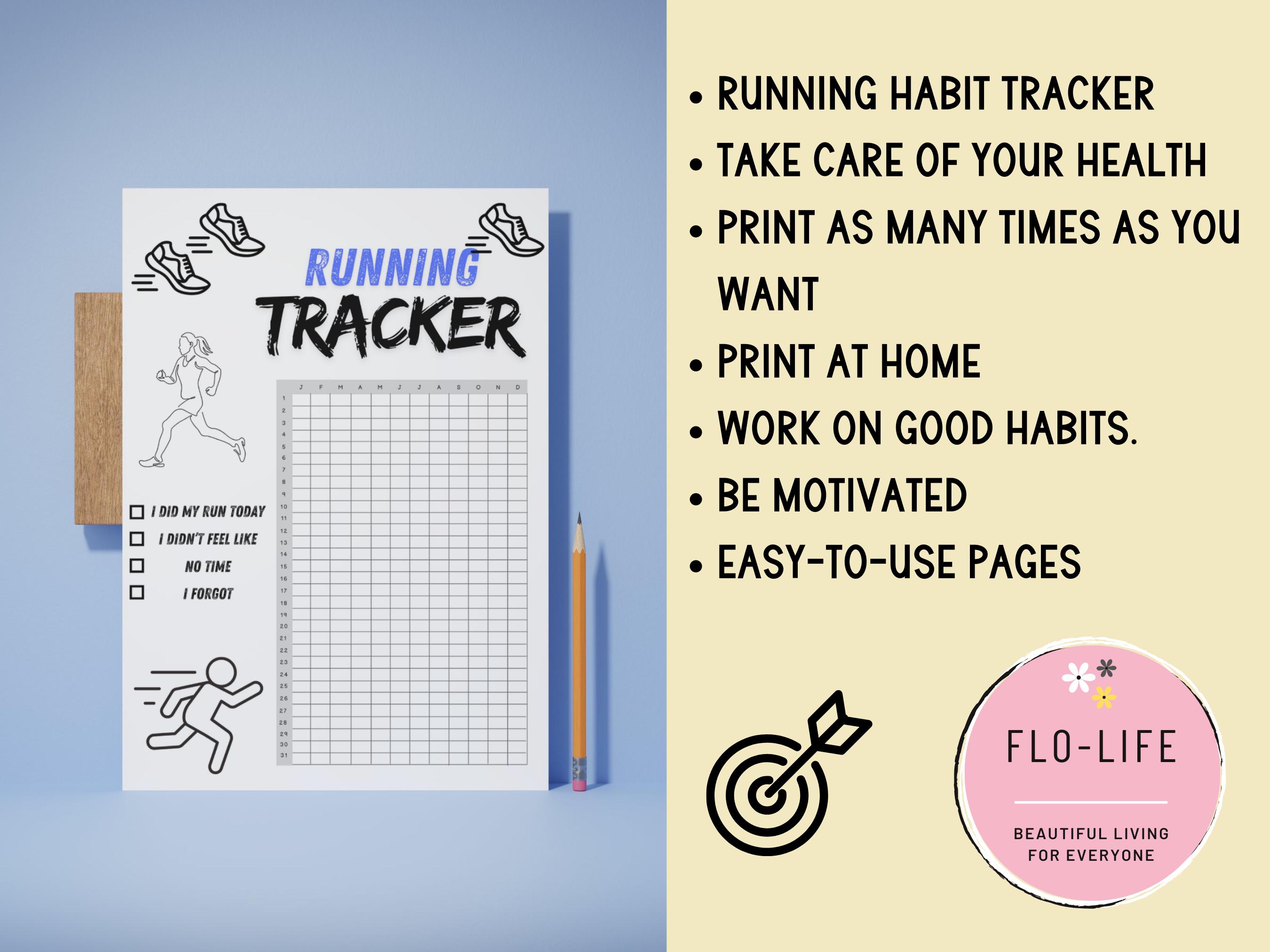 Running Log Template Printable, Running Tracker, Cardio Training Log ...