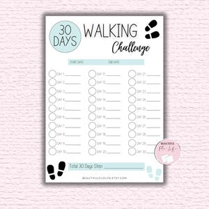 Monthly Walking: Shape Your Body, Step Challenge Tracker, Walk Weight Loss Gym Log, Beginner Workout with 30 Day Fitness Goals.