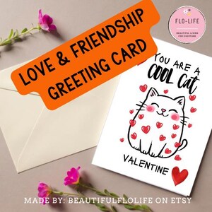 Printable Love Greeting Card: Cute Digital Download for Lovers, Friends, Him, Her. Perfect for Valentine's Day or Special Lovely Occasions
