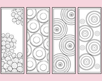 Mandala Coloring Bookmark, Creative Drawing with Calming Patterns for Relaxation and Stress Relief, Beautiful Printable Unique Designs