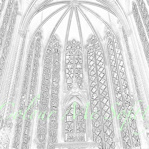 Paris Sainte Chapelle Coloring Page