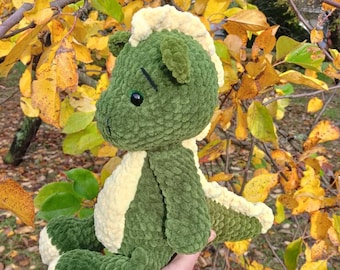 Crochet Plush Dragon: Amigurumi Stuffed Animal Cuddle Toy, Kawaii Dragon, Crochet Dragon PLushie, Amigurumi Dragon, Easter gift, Free Ship