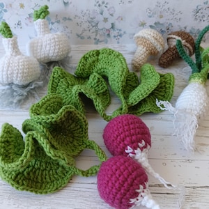 Crochet Radish: Handmade Amigurumi Vegetable, Play Kitchen Food