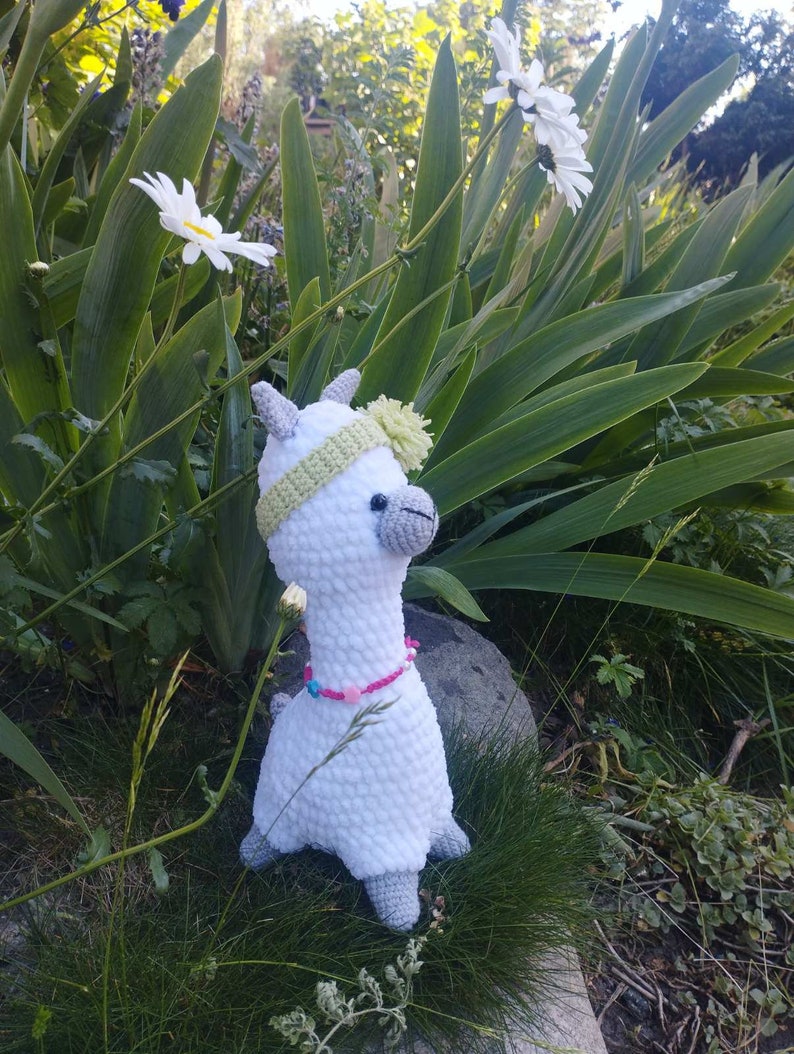 Сrochet Llama, Crochet Plush Llama, Stuffed Animal Llama, Crochet White Plush Llama, First