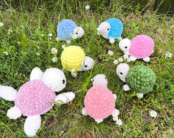 Crochet Plush Turtle, Squishy Toy Turtle, Stuffed turtle, Amigurumi Turtle, Turtle Kawaii, Turtle Plushie