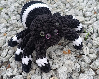Aranha de crochê de pelúcia, aranha de pelúcia, aranha de crochê fofa, aranha kawaii