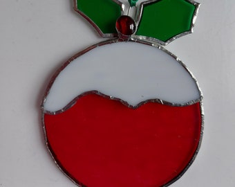 Atrapasol de pudín navideño de vitrales