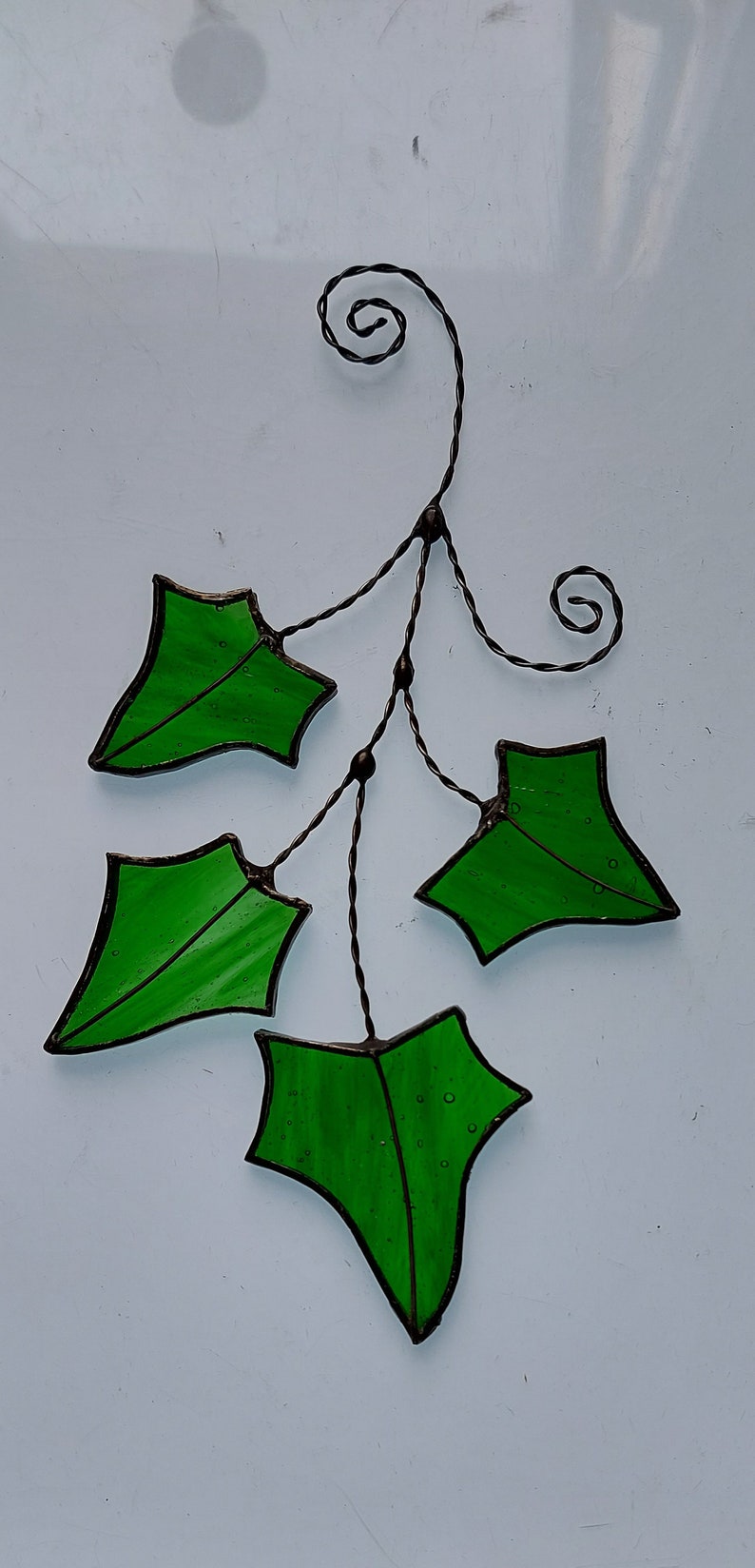 Stained Glass Ivy Leaf Suncatcher image 1