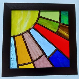 Ingelijst glas-in-lood Sunshine Suncatcher