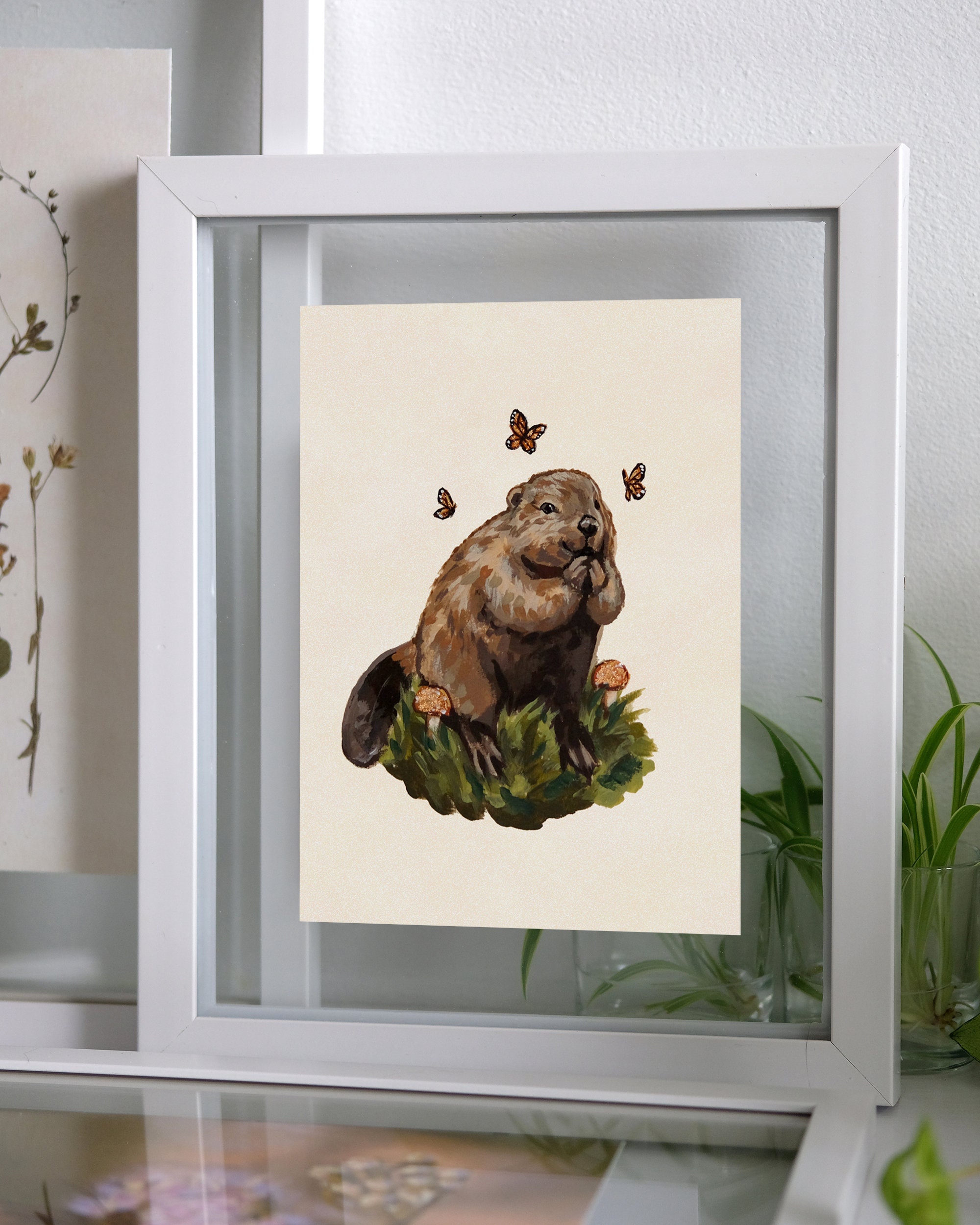 Beaver Art Print - Goblincore Vintage Illustration (5x7) - Etsy Canada