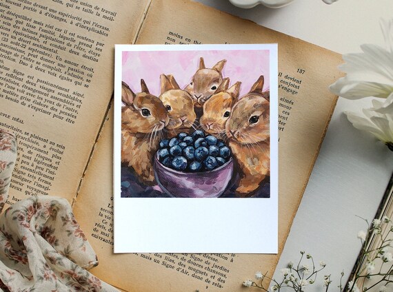Bunny Art Print 4x5 Polaroid Print Fairycore Rabbit - Etsy