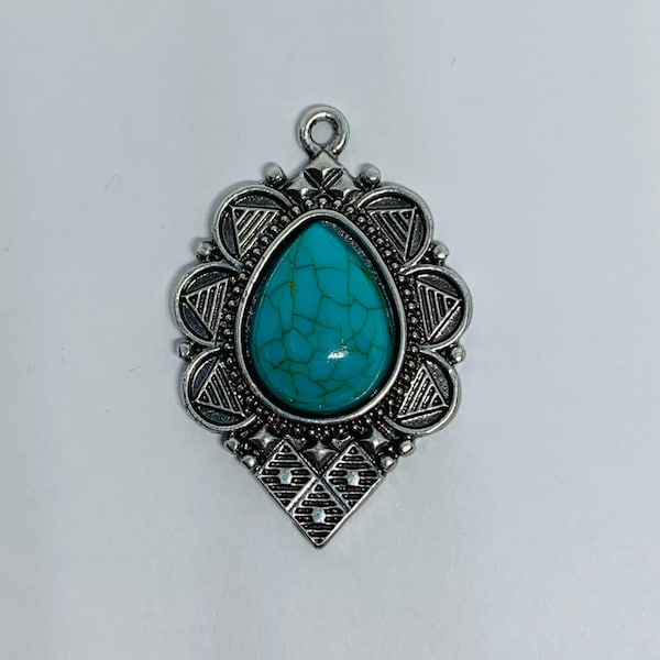 Antique Turquoise Pendant - Etsy