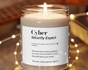Cyber Security Expert, cybersecurity, cyber security gift, cyber security candle, Birthday gift, Information security, Scented Soy Candle, 9