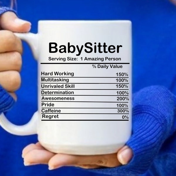Babysitter Gift, Babysitter, Babysitter Mug, Gift for Babysitter, Babysitter Gifts, Nanny Gift, Gift