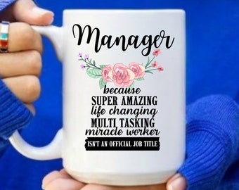 Cadeau pour manager, Cadeau pour manager, Cadeau de remerciement, Mug pour manager, Cadeau pour manager de bureau, Cadeau pour patron