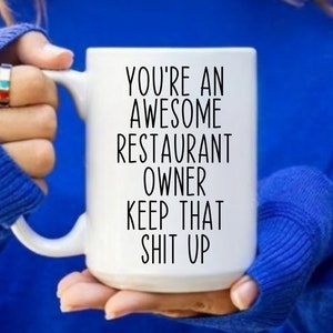 Restaurantbesitzer, Restaurantbesitzer-Tasse, Geschenk für Geschäftsinhaber, Geschenk für Barbesitzer, Restaurant-Geschenk, lustig