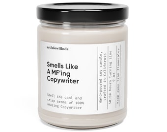 Writer Gift, Author Gift, Book Writer, Gift for Writer, Copywriter Gift, Author Candle, New Author, Scented Soy Candle, 9oz
