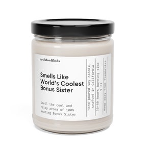 Regalo de cumpleaños de hermana, regalo para ella, para cuñada, regalo de hermana, regalo de cuñada, vela divertida, vela de soja perfumada, 9 oz