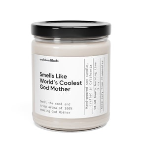 Godmother Gift, Gift for Her, Godmother, Godparent Gift, Godmother Candle, Best Godmother, Gag Gift, Scented Soy Candle, 9oz