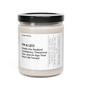 Zodiac Gifts, Leo Candle, Birthday Candle, Horoscope Candle, Leo Birthday Gift, Gifts for Her, Leo, Scented Soy Candle, 9oz