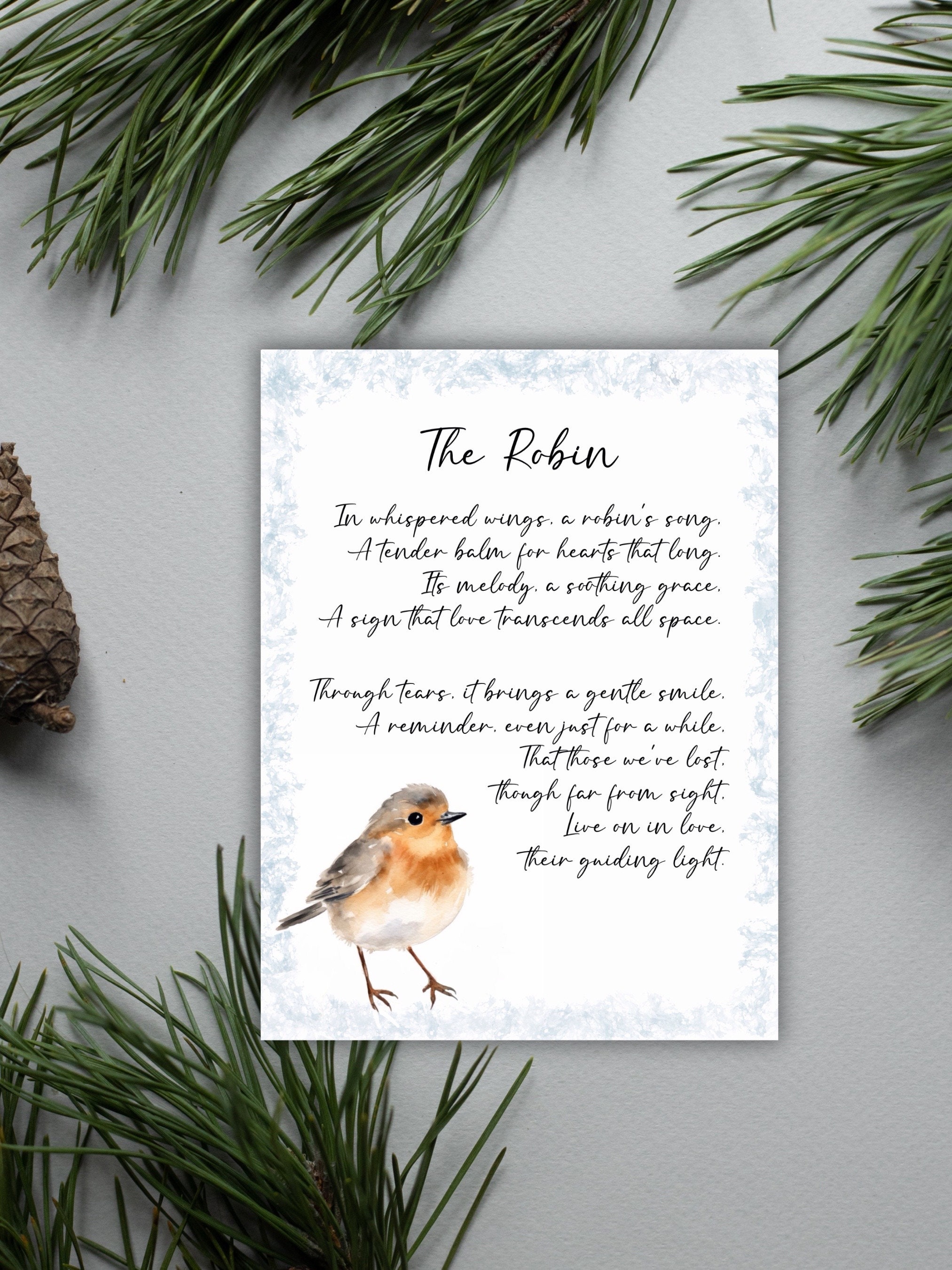 Robin Memorial Gift Christmas Memorial Gift Sympathy Gift Gift for Loss