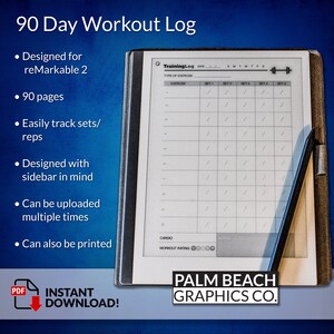 reMarkable 2 GetFit 90-Day Digital Weight Training Log