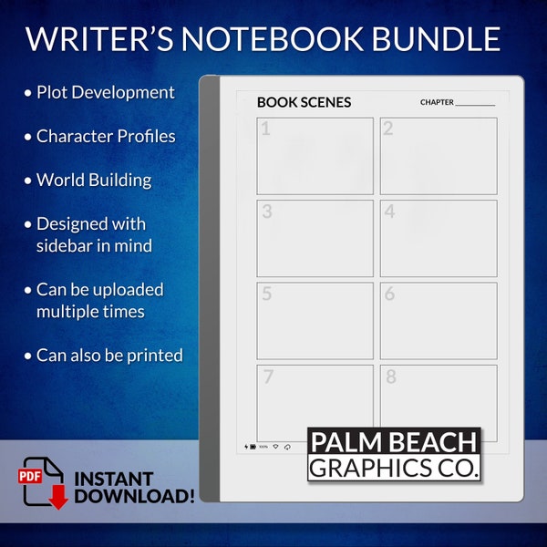 Digital Writer's Planning Notebook | reMarkable 2 | 20 pages