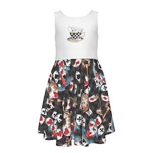 Cute Alice in Wonderland Kids Sleeveless Dress